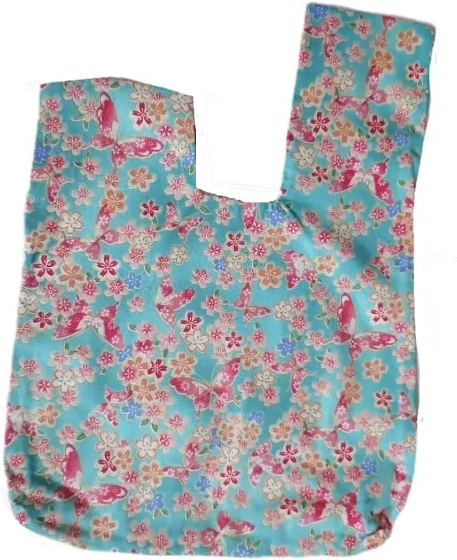 Chezi Women's Japanese Style Floral Knot Bag Small Size