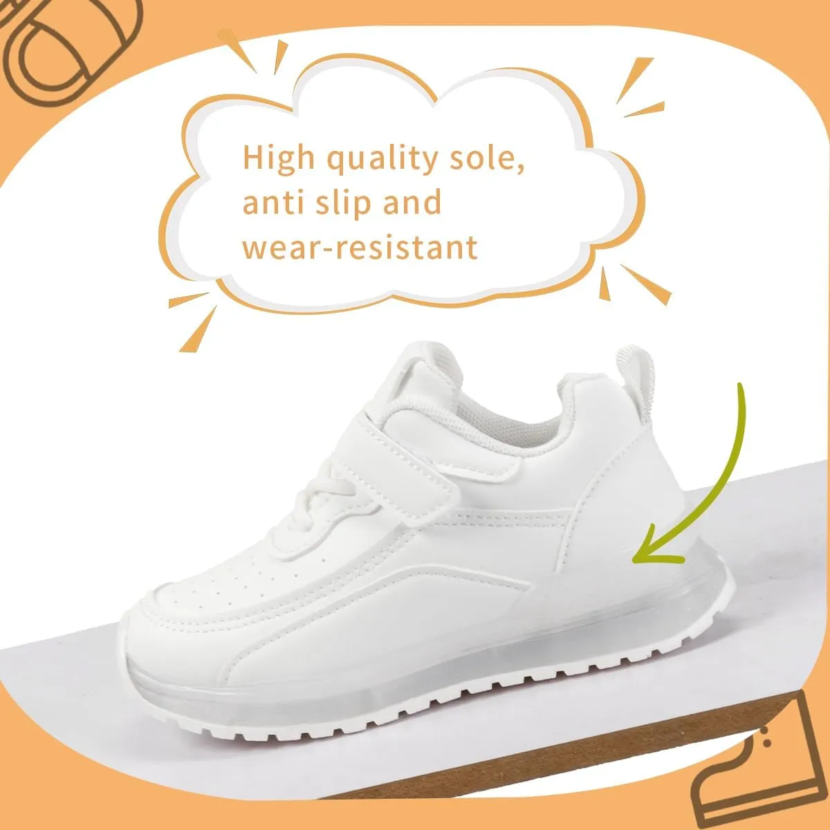 Children's Lightweight Slip-On Sneakers  Breathable Knit Running Shoes with Thick Sole and Anti-Slip Grip for School, Play, and Everyday Wear
