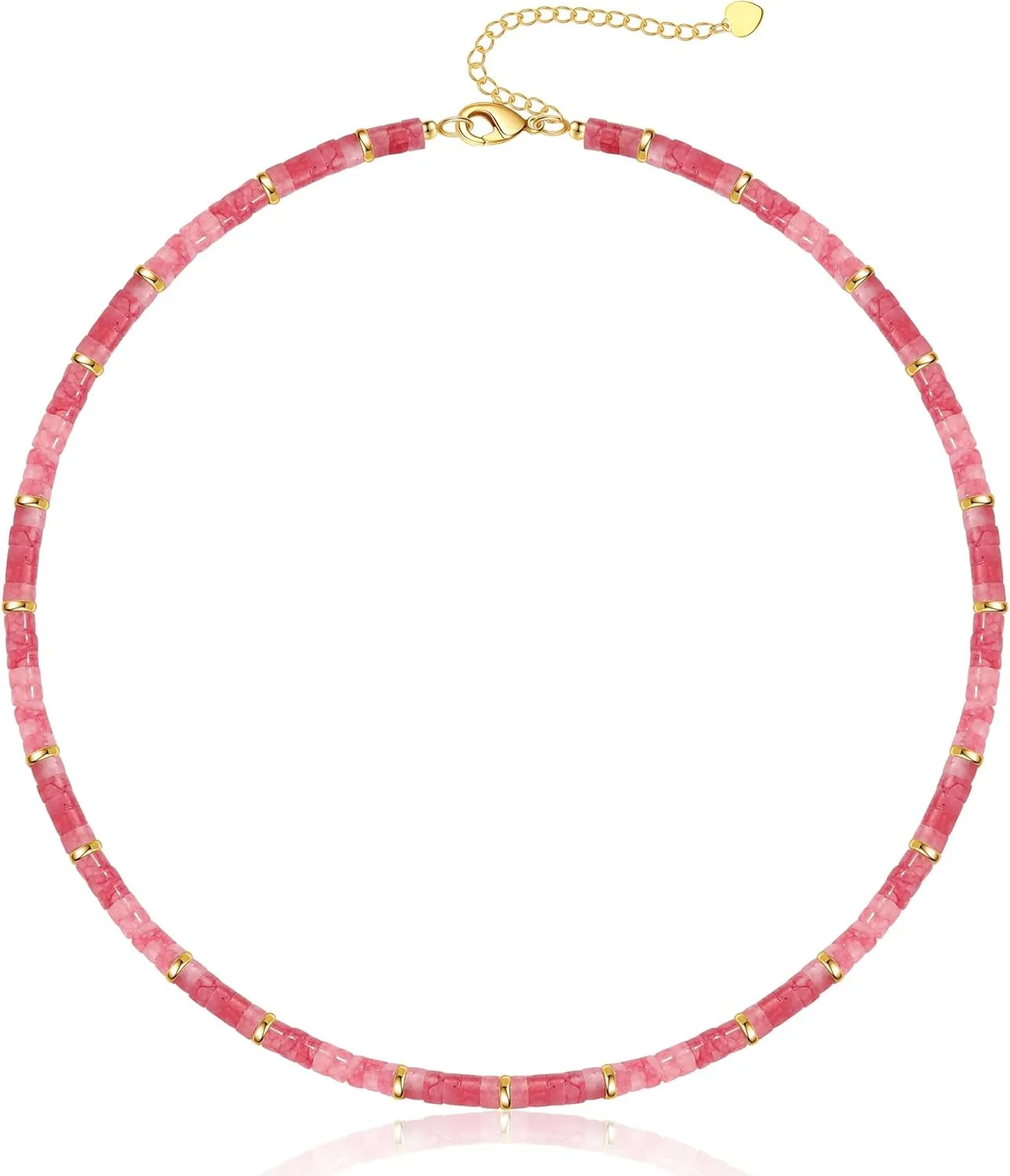Choker Necklace for Women,Gemstone Beaded Necklace Choker Necklaces for Women Stocking Stuffers for Teens Gifts for Her Adjustable 14k Gold Anniversary Birthday Christmas Jewelry