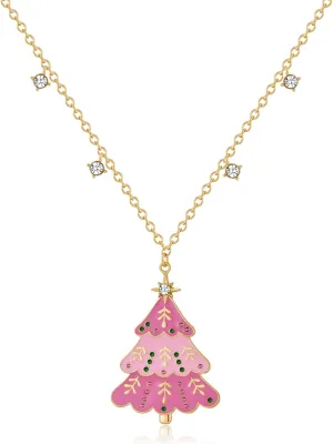 Christmas Necklaces for Women Colorful Light Bulb Necklace Christmas Tree Pendant Necklace Cute Xmas Reindeer Charm Necklaces Holiday Jewelry