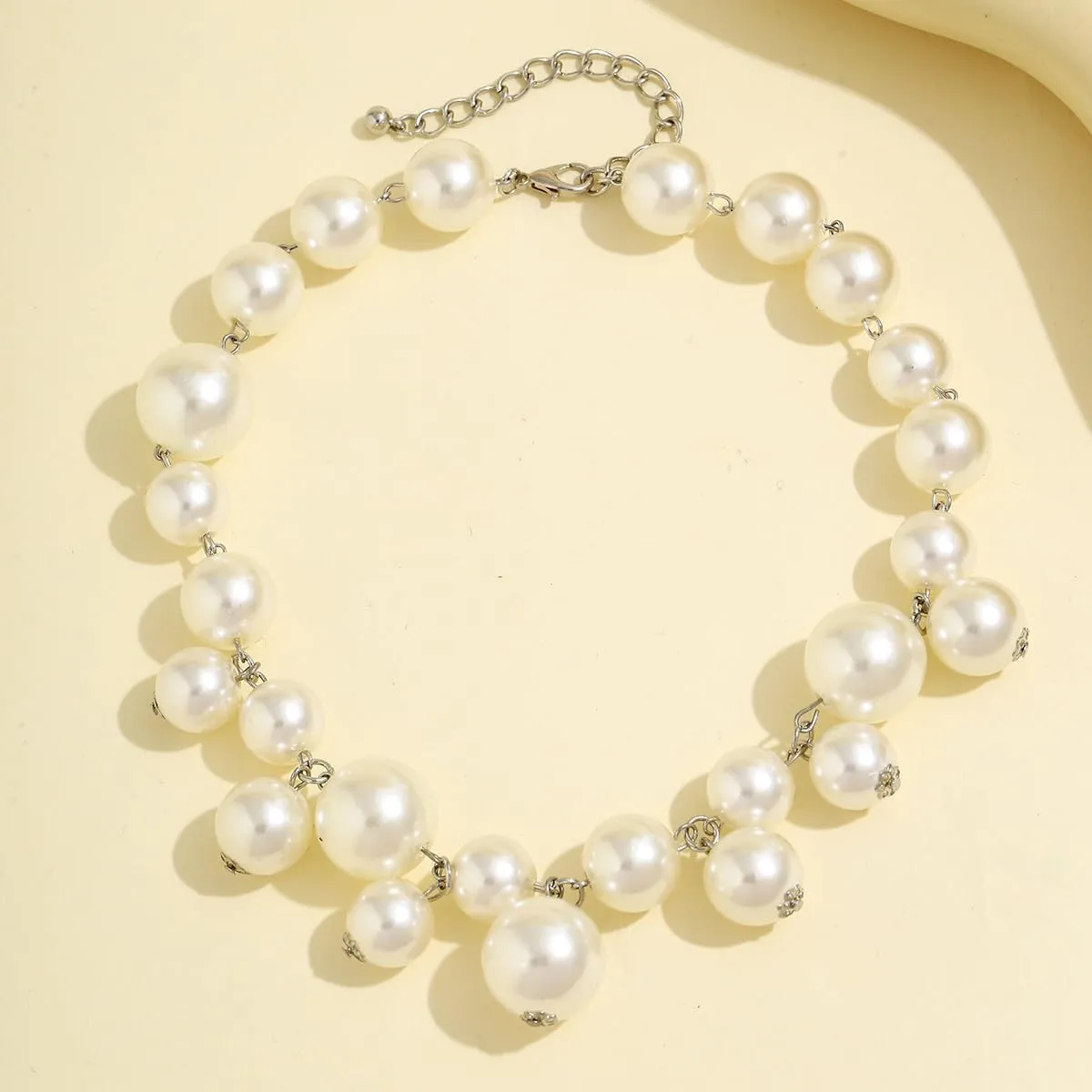 Chunky Ball Necklace for Women Ball Choker Necklace Large Exaggerated Chunky Chain Jewelry
