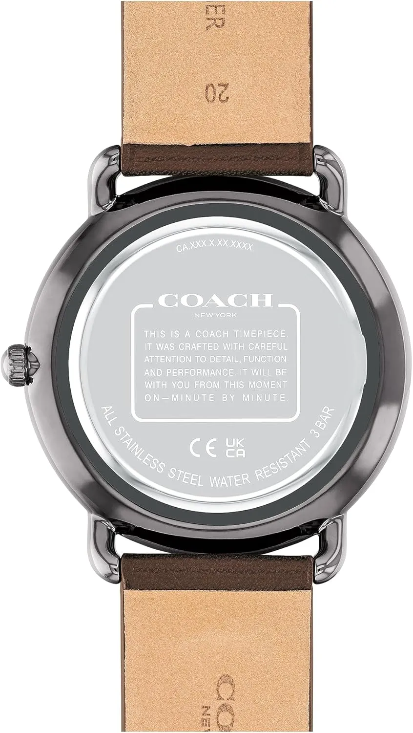 Coach Elliot Men's Watch | Sleek & Minimalist Design | Timeless Style for Any Occasion | Water-Resistant