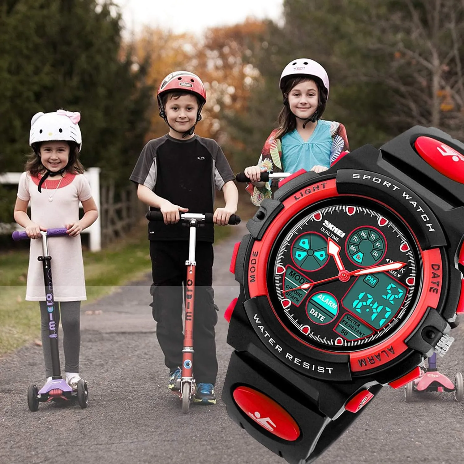 cofuo Kids Digital Sport Watch, Boys Girls Waterproof Sports Outdoor Watches Children Casual Electronic Analog Quartz Wrist Watches with Alarm Stopwatch