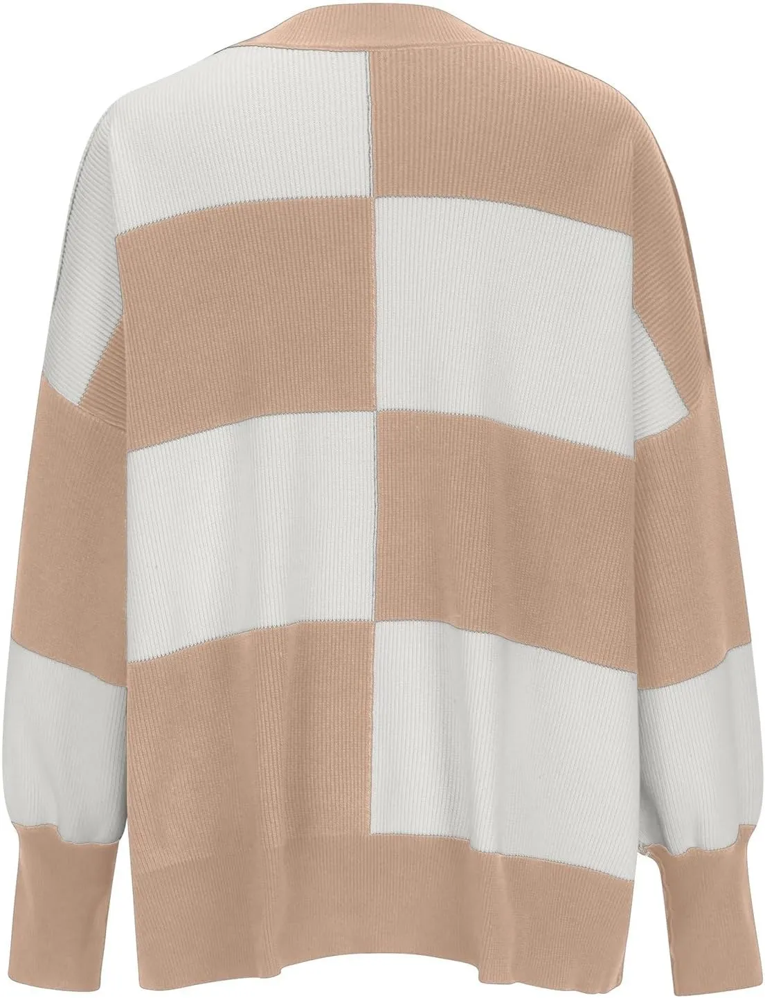 Colorblock Long Sleeve Plus Size Sweaters for Women Lantern Long Sleeve Crew Neck Loose Casual Sweater Trendy Cute Tops