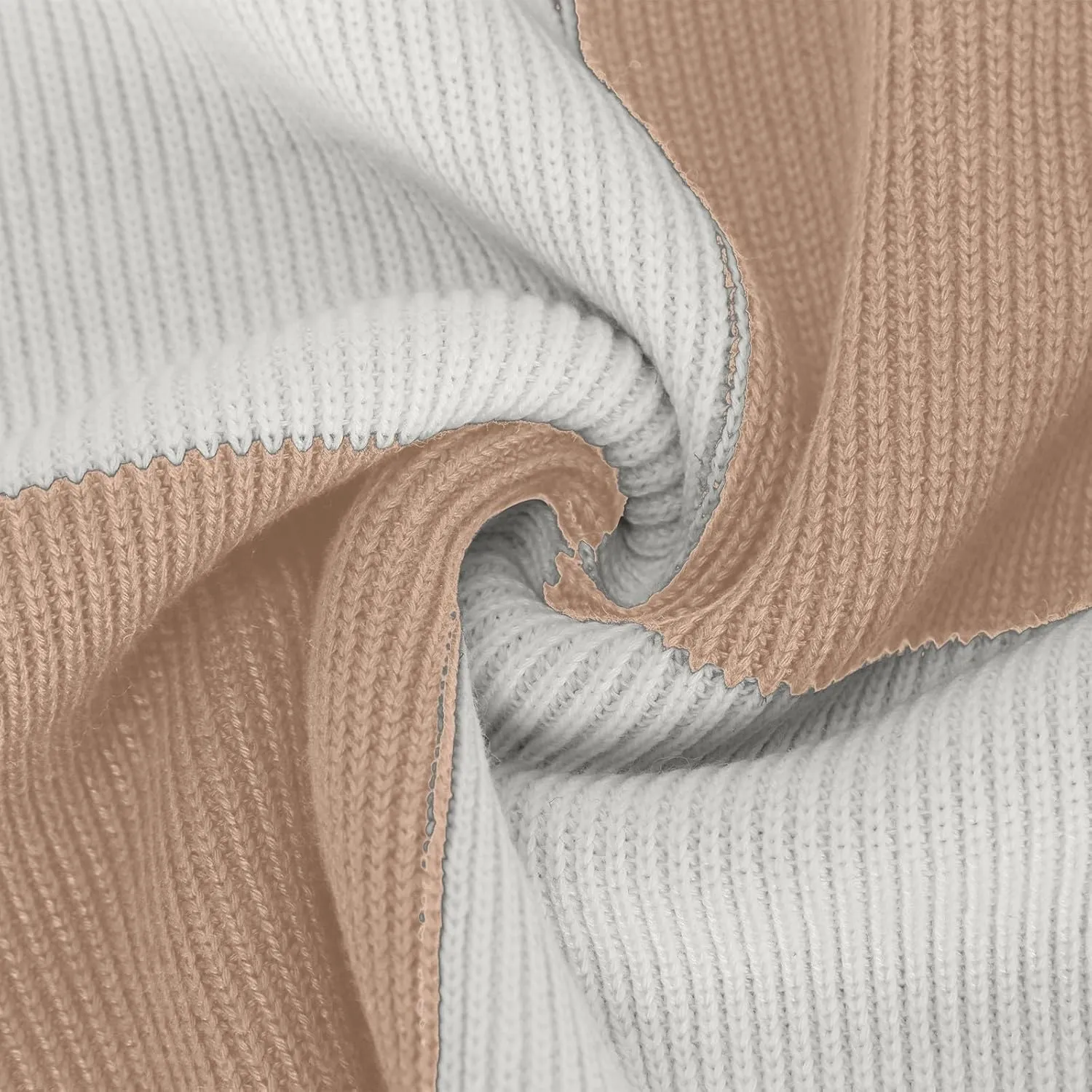 Colorblock Long Sleeve Plus Size Sweaters for Women Lantern Long Sleeve Crew Neck Loose Casual Sweater Trendy Cute Tops