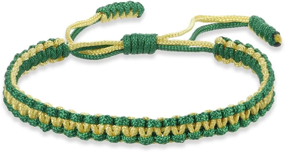 COLORFUL BLING Tibetan Buddhist Bracelets for Women Men Handmade Braided Rope String Lucky Protection Wristbands Prayer Family Couple Jewelry