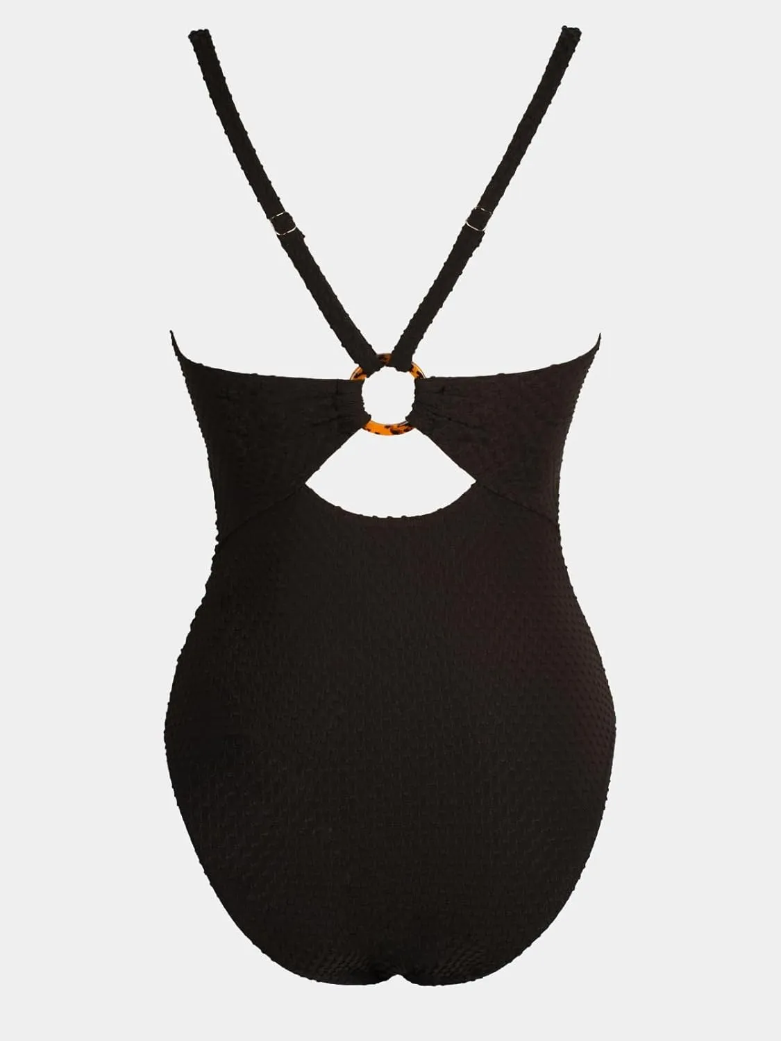 CUPSHE Women's One Piece Swimsuit Tummy Control Ruched Bathing Suit Square Neck Crisscross Back Tie Hollow Out