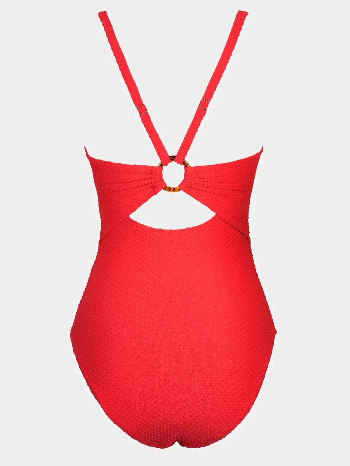CUPSHE Women's One Piece Swimsuit Tummy Control Ruched Bathing Suit Square Neck Crisscross Back Tie Hollow Out