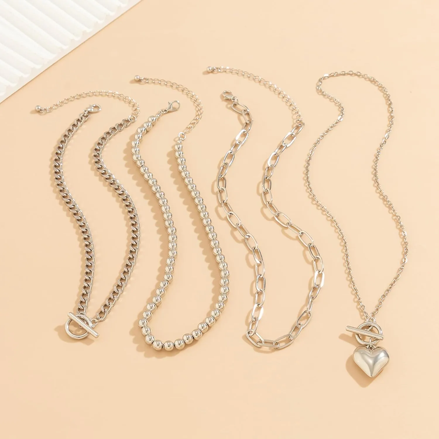 Dainty Gold Layered Necklace for Women - Elegant Pendant Necklace, Gold Accessories Jewelry Set for Women, Water-Resistant Gold Jewelry for Men