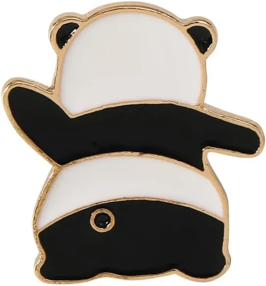 Dancing Panda Enamel Pin Brooch Cute Hard Enamel Lapel Pin Cartoon Badge for Children's Day Clothes Backpacks Badges Hats Bags