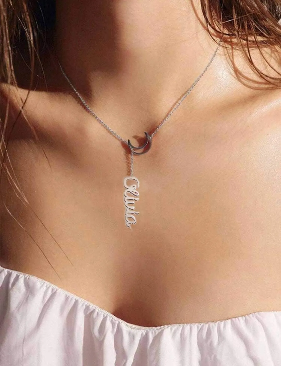 DayOfShe Personalized Butterfly Necklaces with Name Plate Custom Gold Butterfly Choker Name Necklaces Birthday Gifts for Women Girlfriend