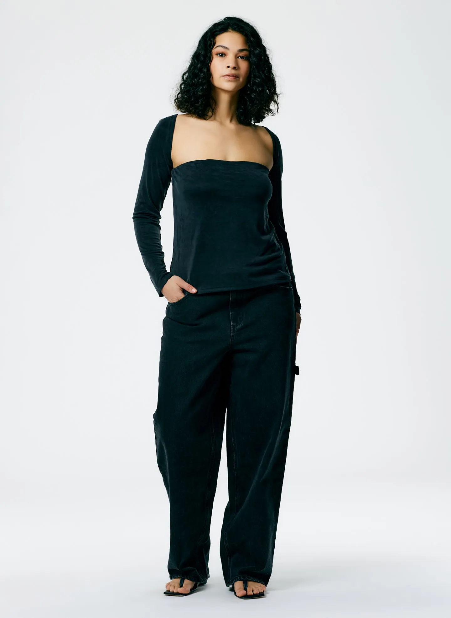 Deeba Cupro Strapless Convertible Top