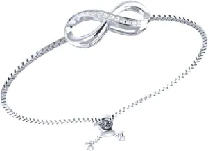 Demira Jewels Classic Infinity Natural Diamond Bolo Bracelet in 925 Sterling Silver