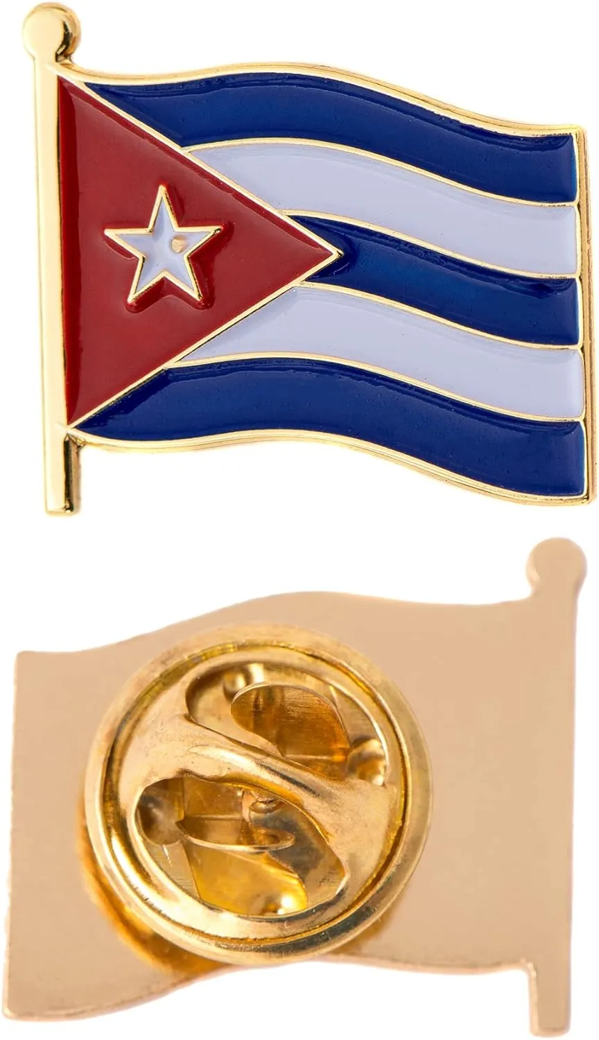 Desert Cactus Cuba Lapel Pin Country Enamel Made of Metal Souvenir Hat Men Women Patriotic Cuban (Waving Flag Lapel Pin)