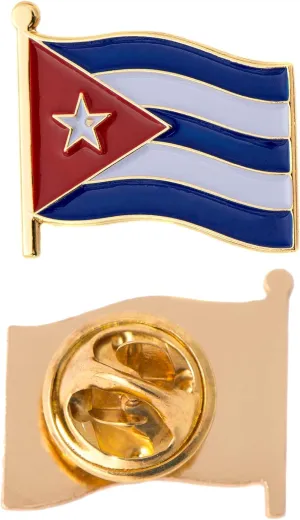 Desert Cactus Cuba Lapel Pin Country Enamel Made of Metal Souvenir Hat Men Women Patriotic Cuban (Waving Flag Lapel Pin)