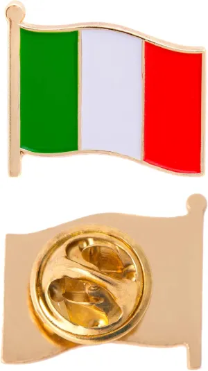 Desert Cactus Italy Country Flag Lapel Pin Enamel Made of Metal Souvenir Hat Men Women Patriotic Italian (Waving Flag Lapel Pin)