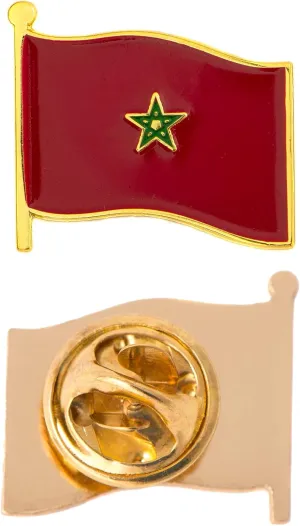 Desert Cactus Morocco Lapel Pin Country Enamel Made of Metal Souvenir Hat Men Women Patriotic (Waving Flag Pin)