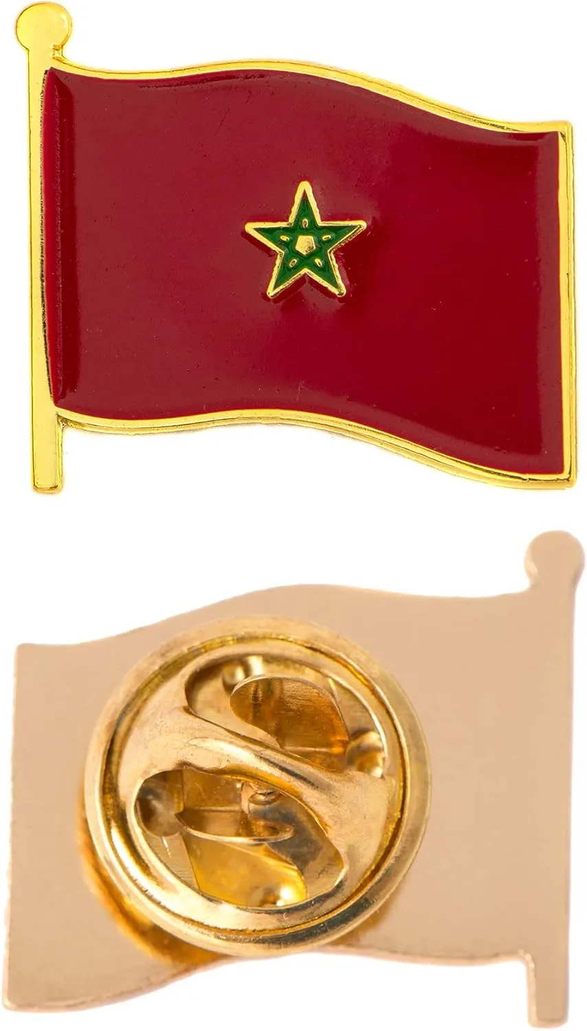 Desert Cactus Morocco Lapel Pin Country Enamel Made of Metal Souvenir Hat Men Women Patriotic (Waving Flag Pin)