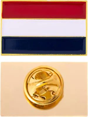 Desert Cactus Netherlands Flag Lapel Pin Country Enamel Made of Metal Souvenir Hat Men Women Patriotic (Rectangle Pin)