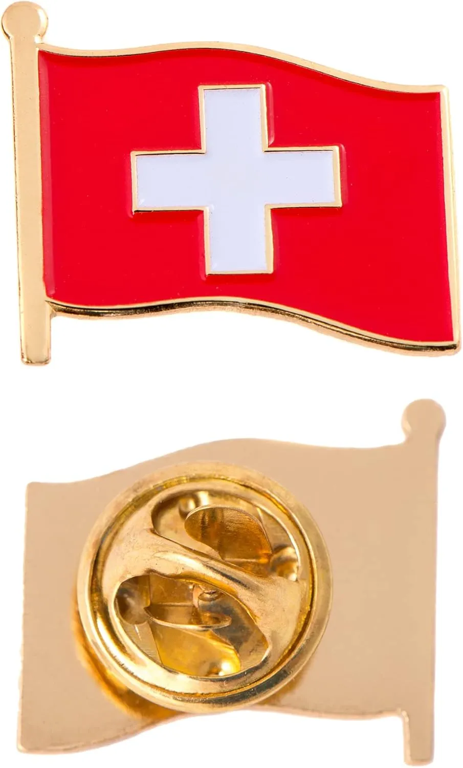Desert Cactus Switzerland Lapel Pin Country Flag Enamel Souvenir Made of Metal Hat Men Women Patriotic Swiss (Waving Flag Lapel Pin)
