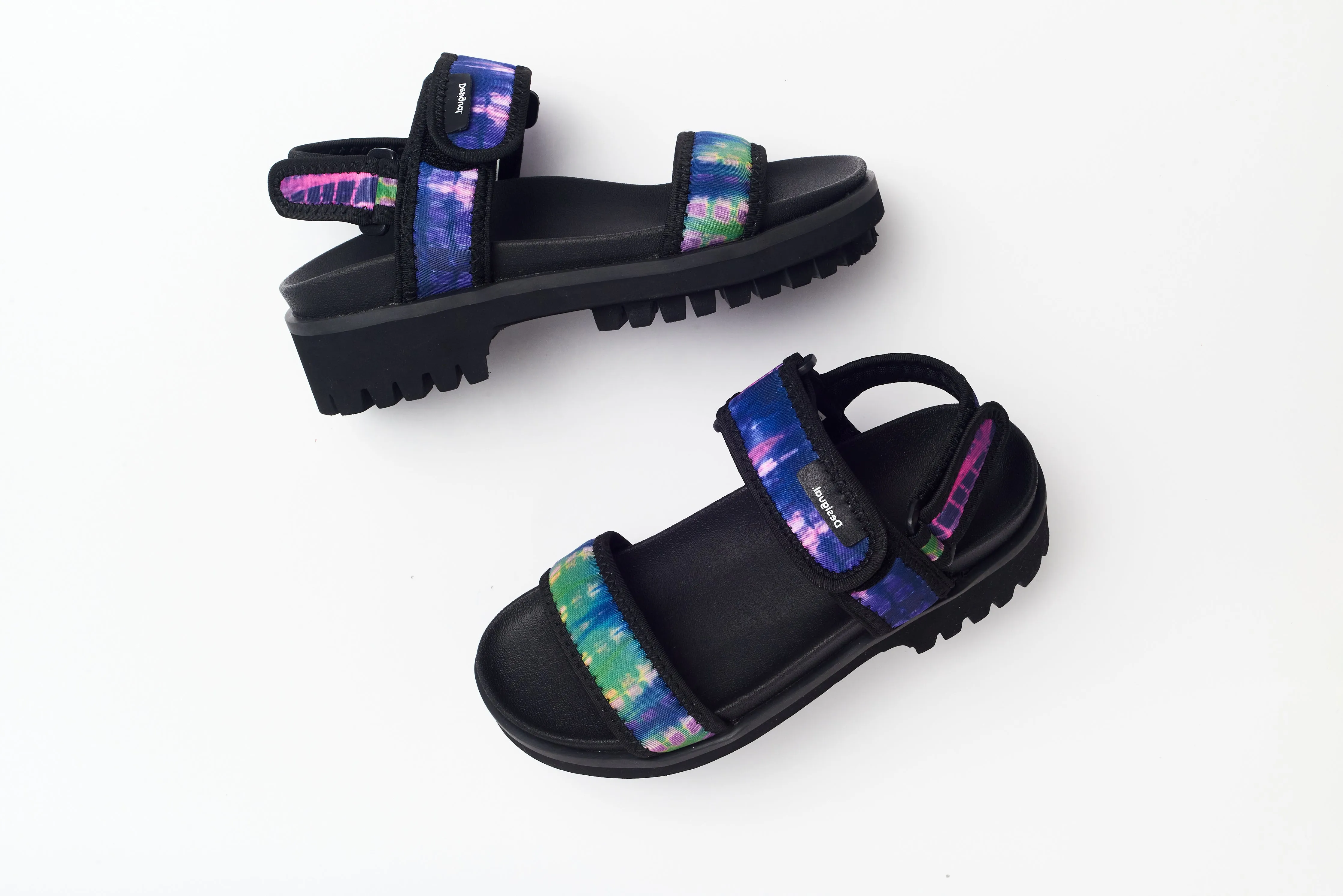 Desigual, neoprene purple tie-dye trekking sandals