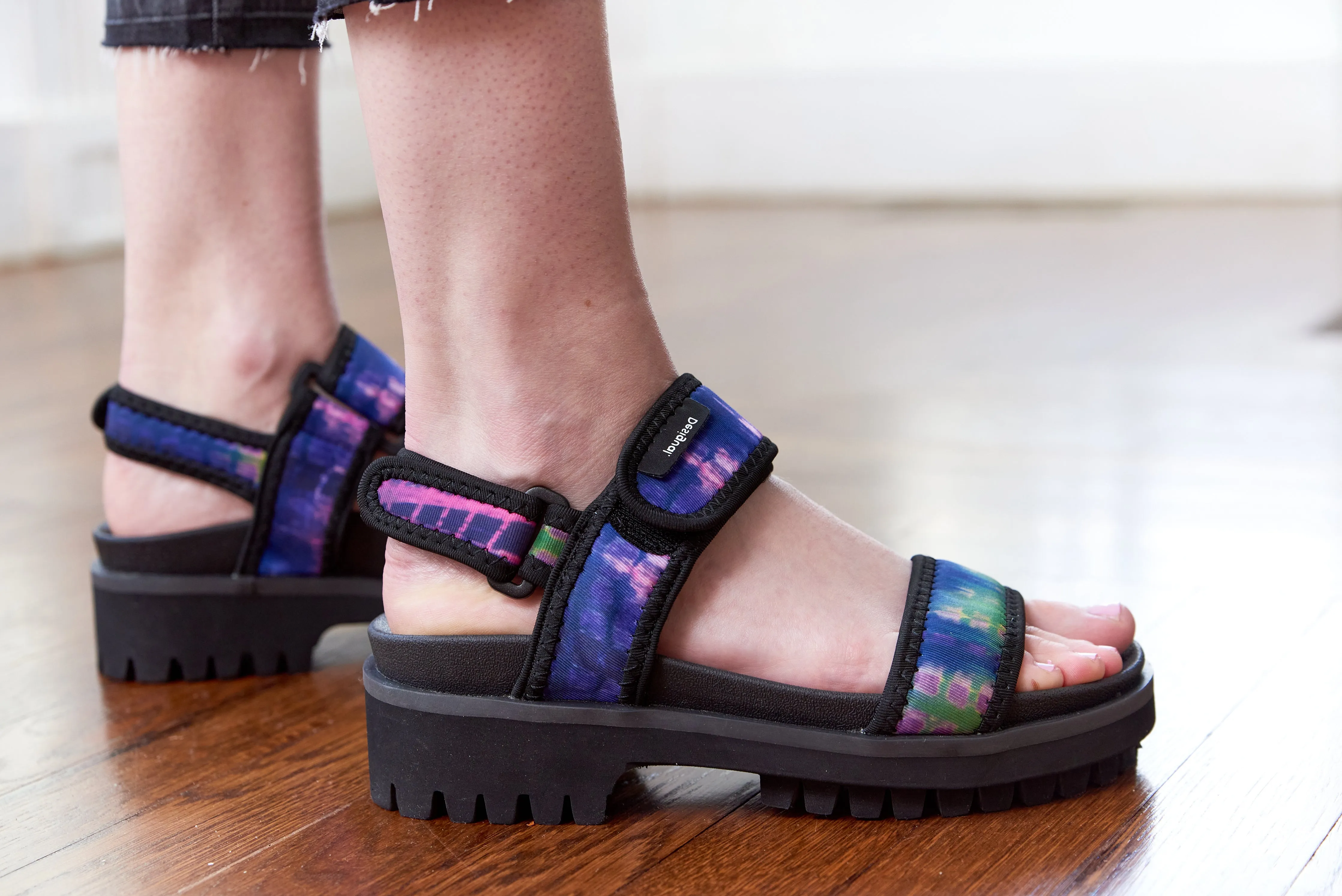 Desigual, neoprene purple tie-dye trekking sandals