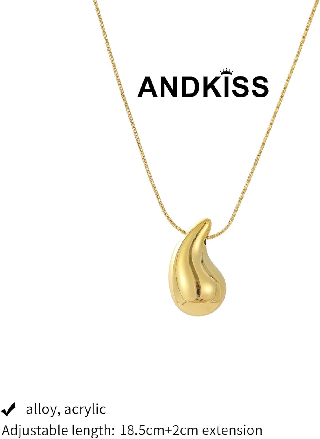 Diamond Necklaces for Women - Dainty Necklace 14k Gold Plated Necklace Simple Gold Charm Jewelry For Women