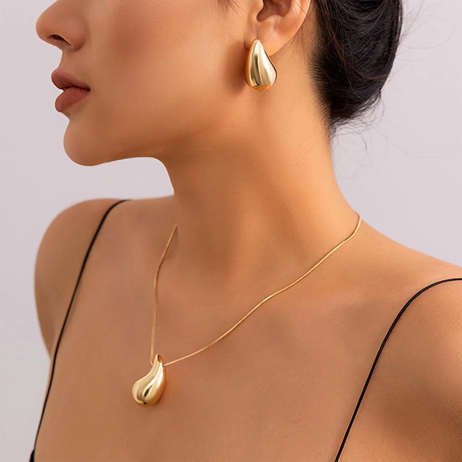 Diamond Necklaces for Women - Dainty Necklace 14k Gold Plated Necklace Simple Gold Charm Jewelry For Women