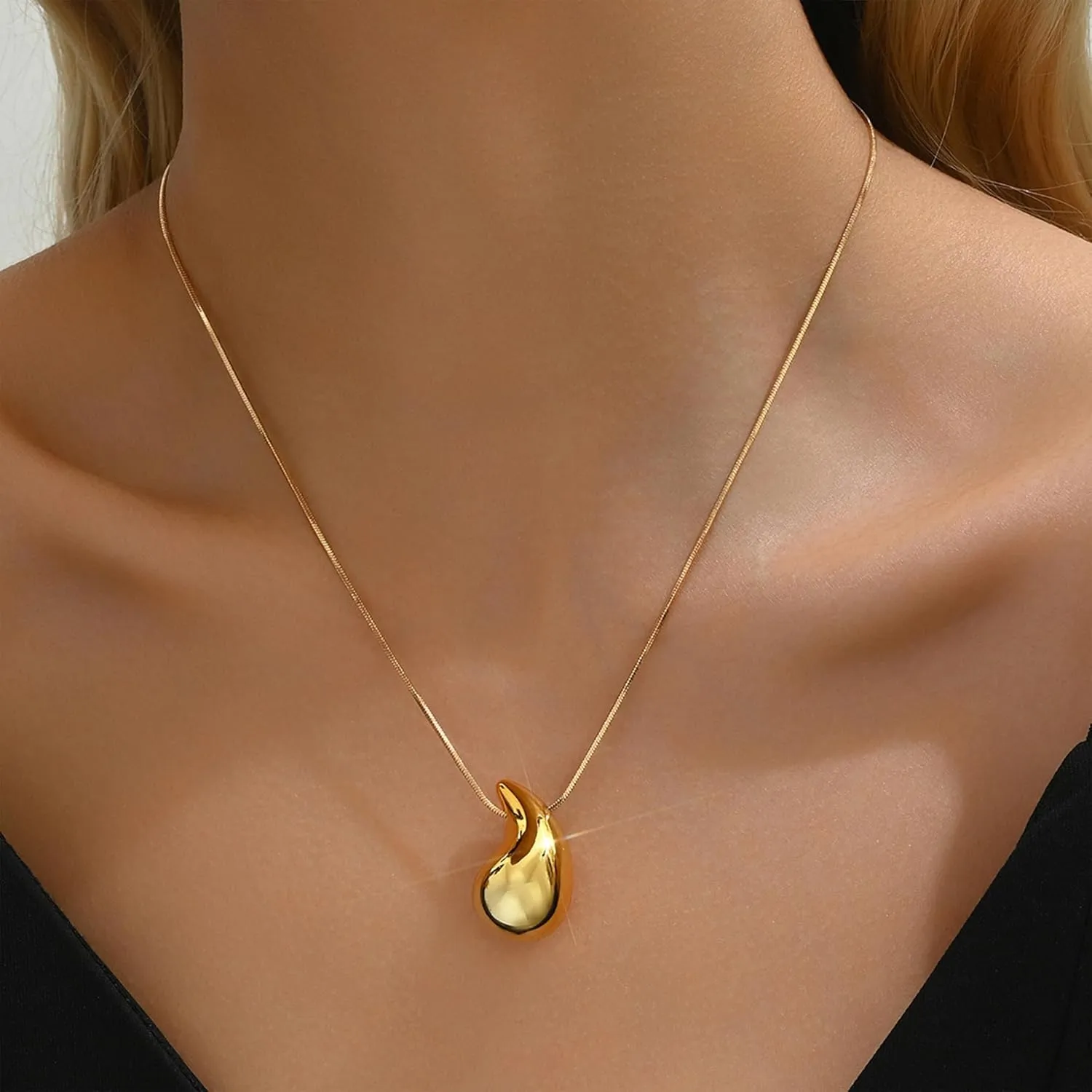 Diamond Necklaces for Women - Dainty Necklace 14k Gold Plated Necklace Simple Gold Charm Jewelry For Women