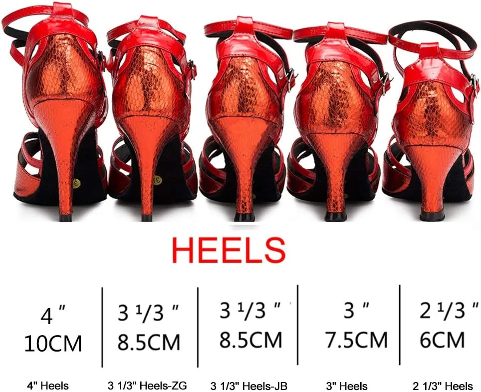 DKZSYIM Women's Satin Latin Dance Shoes Ballroom Performance Salsa Practice Wedding Indoor Dance Shoes,Model YC-D8