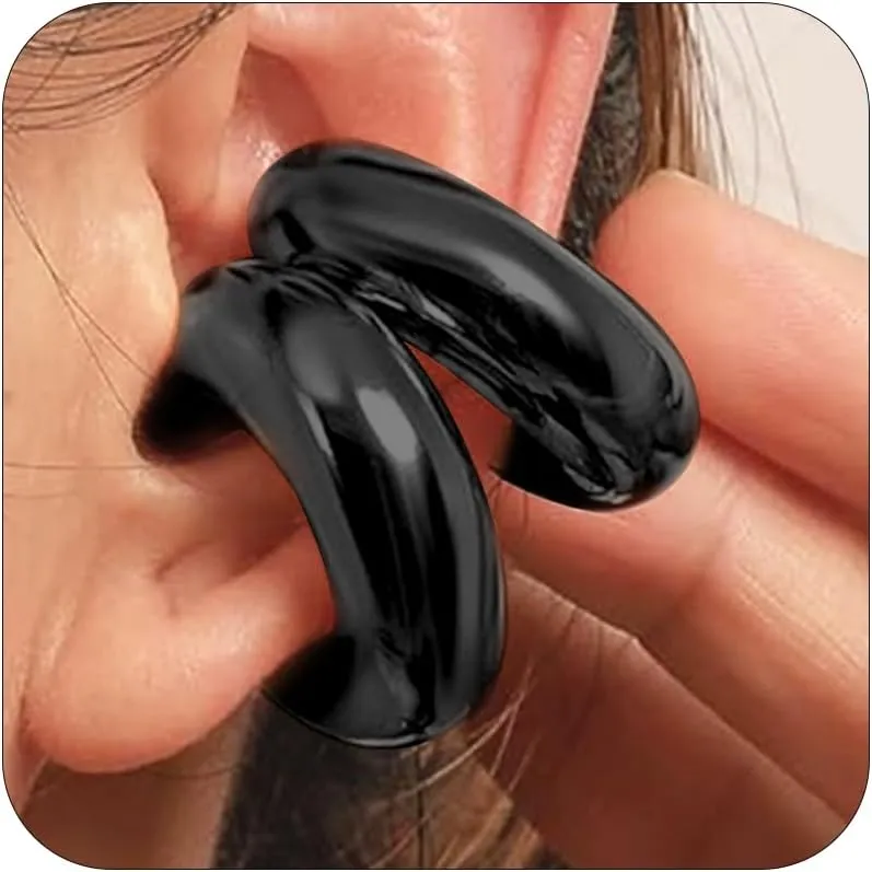 Ear Cuff Earrings for Women Chunky Gold Ear Cuff Silver Clip On Earrings Cartilage Earrings Huggie Hoop Earrings Wrap Ear Cuffs Non Pierced Jewelry