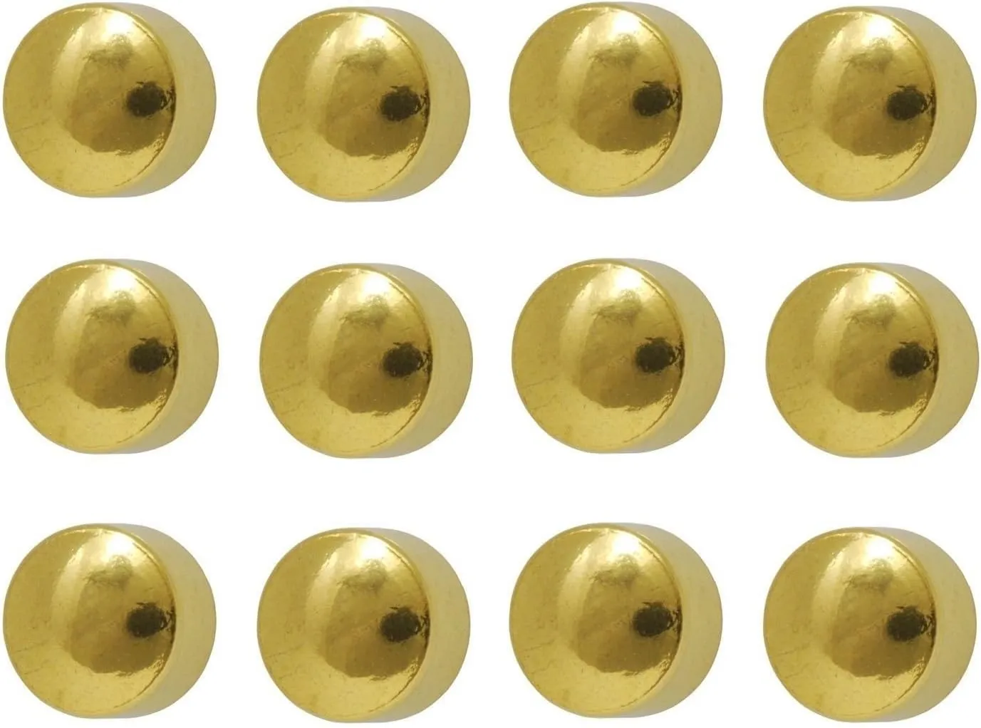 Ear Piercing Ball Earrings Studs Mini Gold Plated Surgical Steel 12 Pair