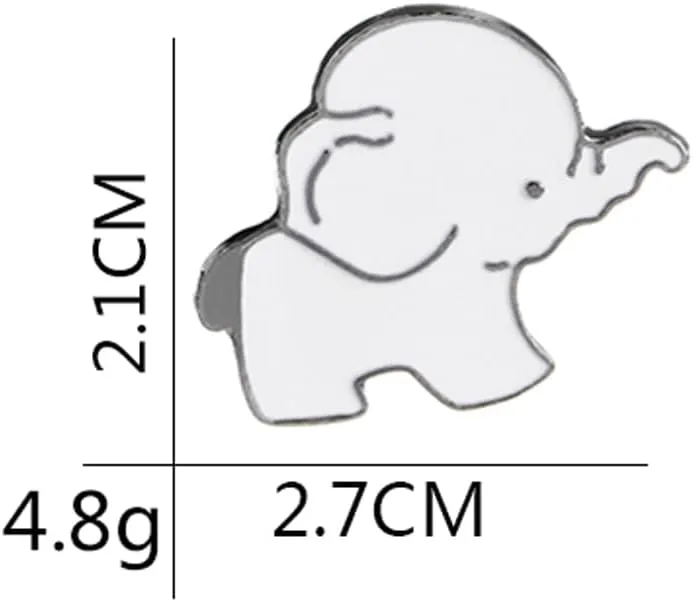 Elephant Awesome Brooch Cartoon Enamel Brooch Pin Jacket Lapel Metal Pins Brooches Badges Exquisite Jewelry Accessories