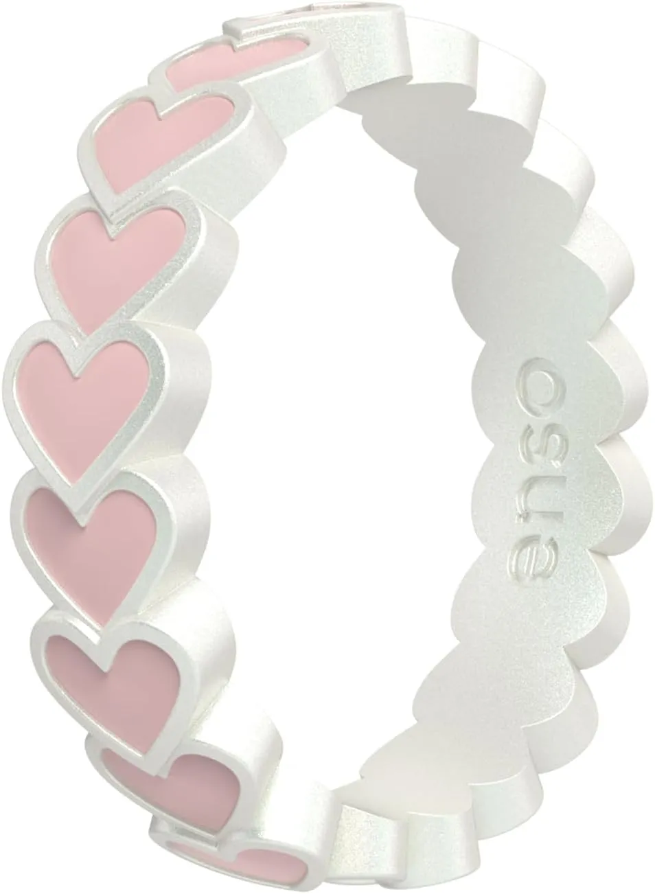 Enso Rings Hearts Accent Silicone Ring Collection