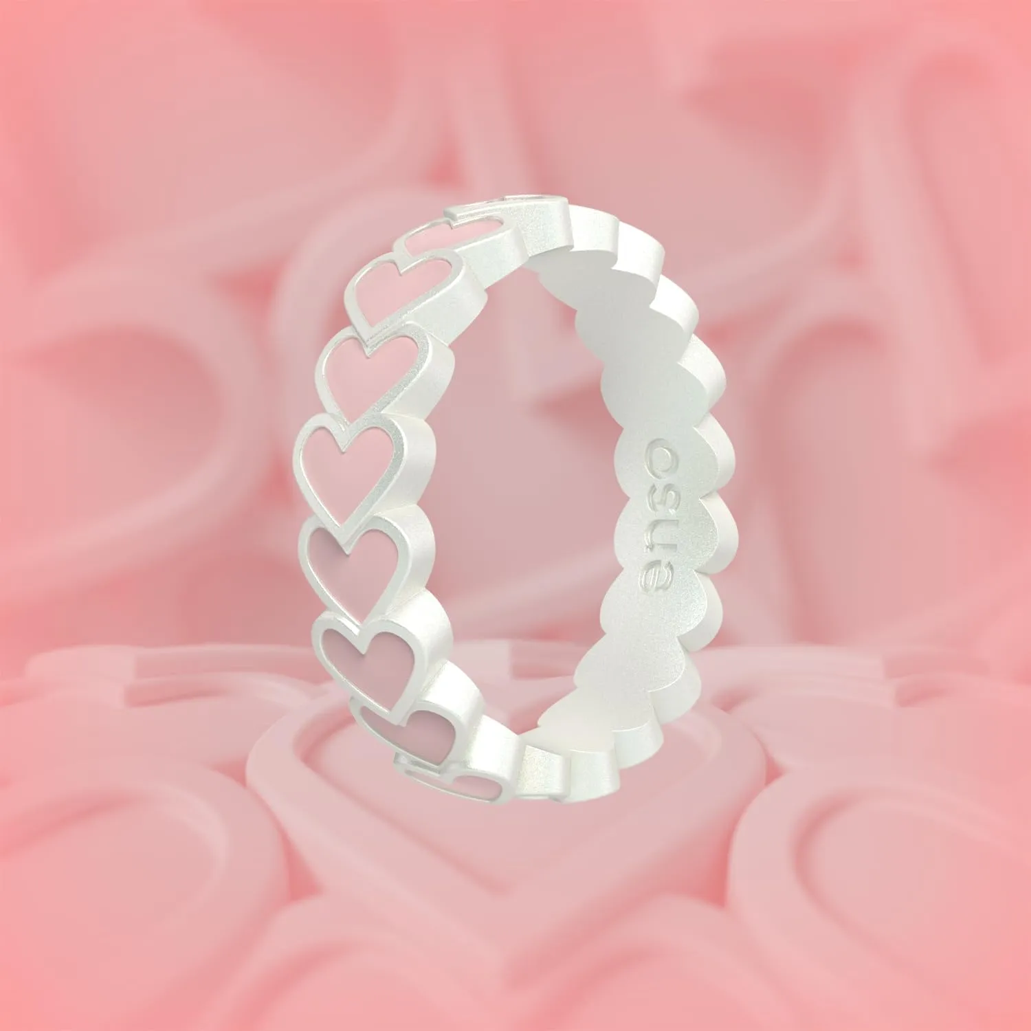 Enso Rings Hearts Accent Silicone Ring Collection