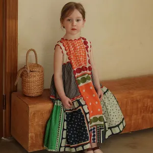 Ethnic Style Sleeveless Patchwork Dress