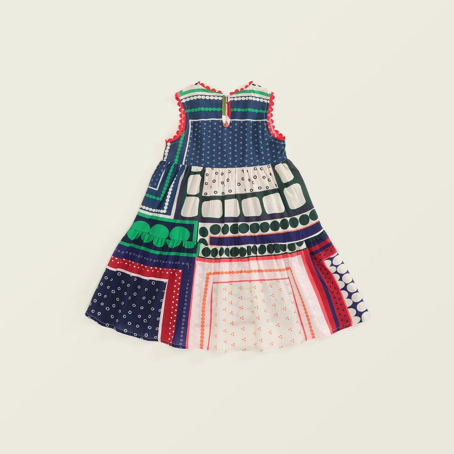 Ethnic Style Sleeveless Patchwork Dress