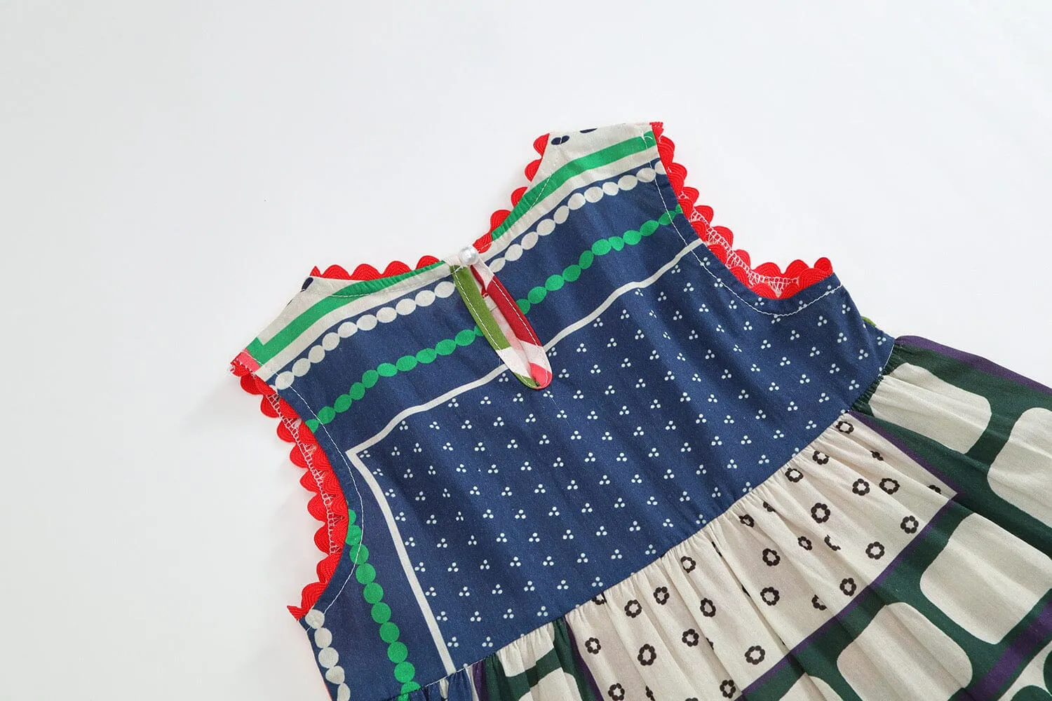 Ethnic Style Sleeveless Patchwork Dress