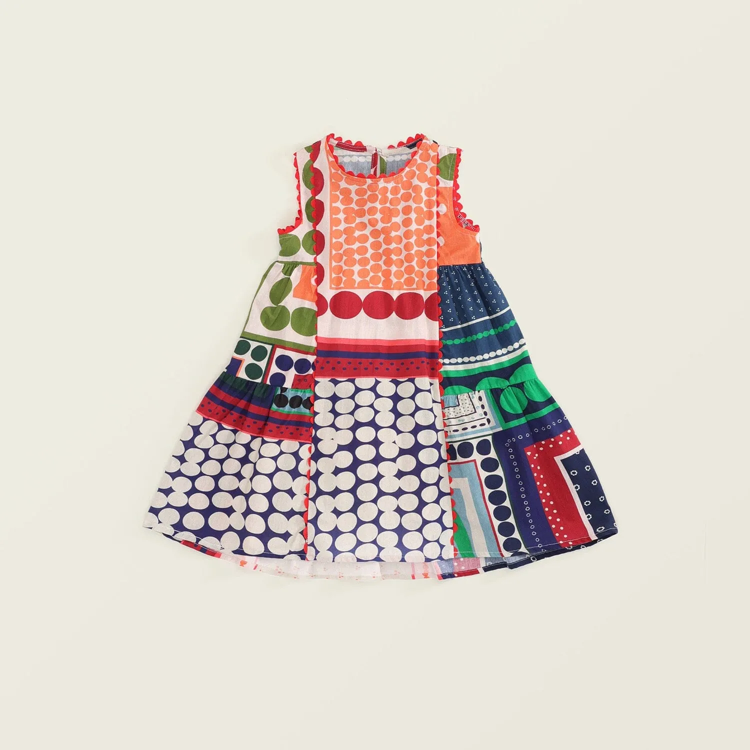Ethnic Style Sleeveless Patchwork Dress