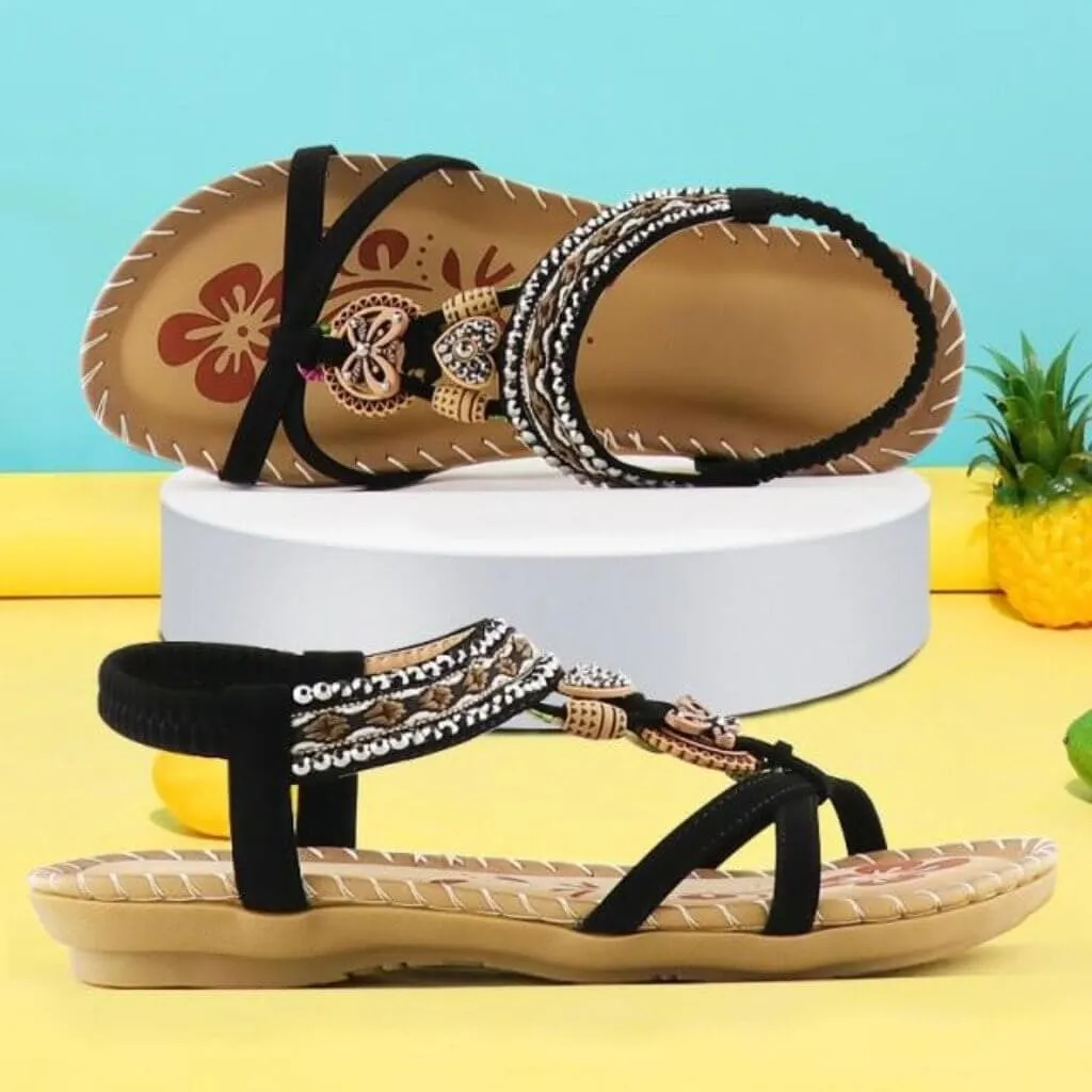 Fashion Canberra I Sicily Sandals with Elastic Band & Soft Platform