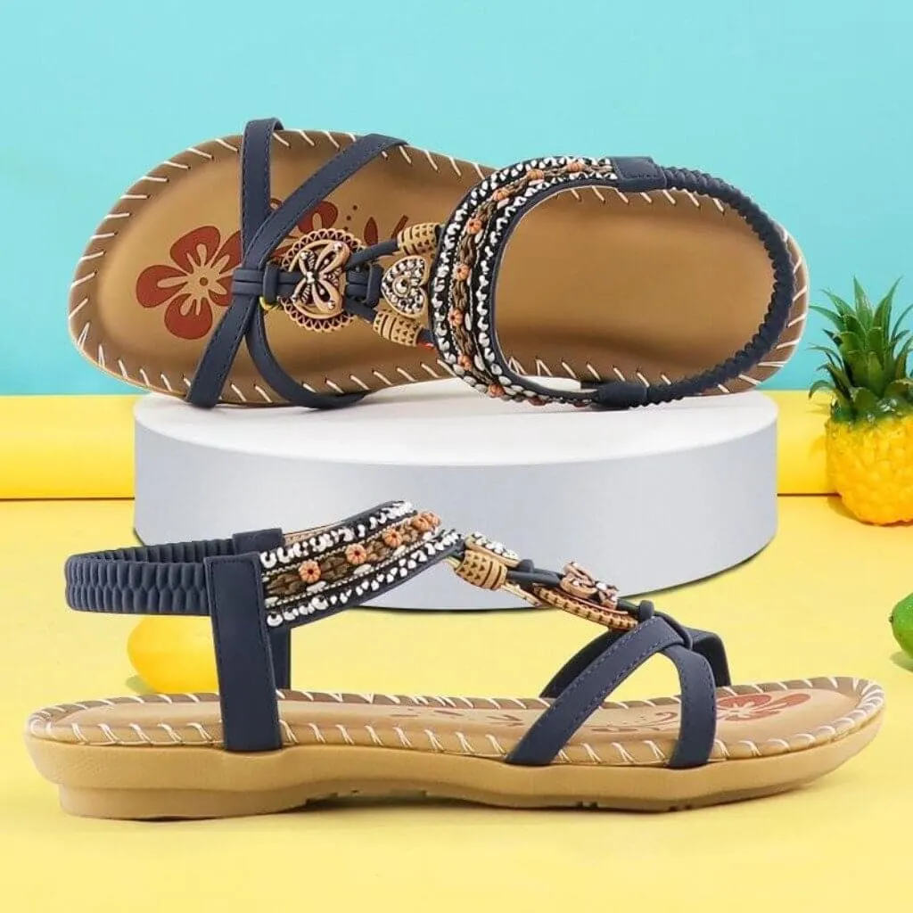 Fashion Canberra I Sicily Sandals with Elastic Band & Soft Platform