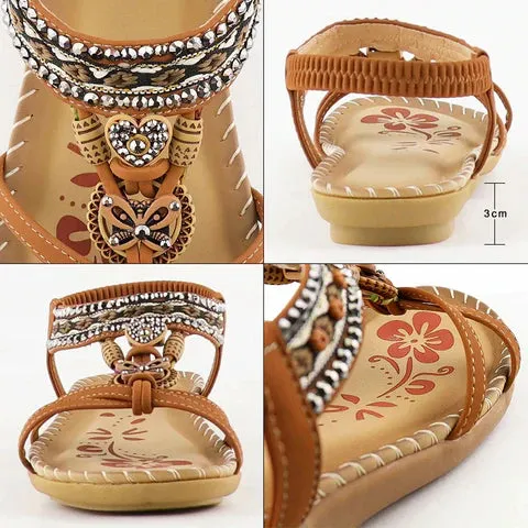 Fashion Canberra I Sicily Sandals with Elastic Band & Soft Platform