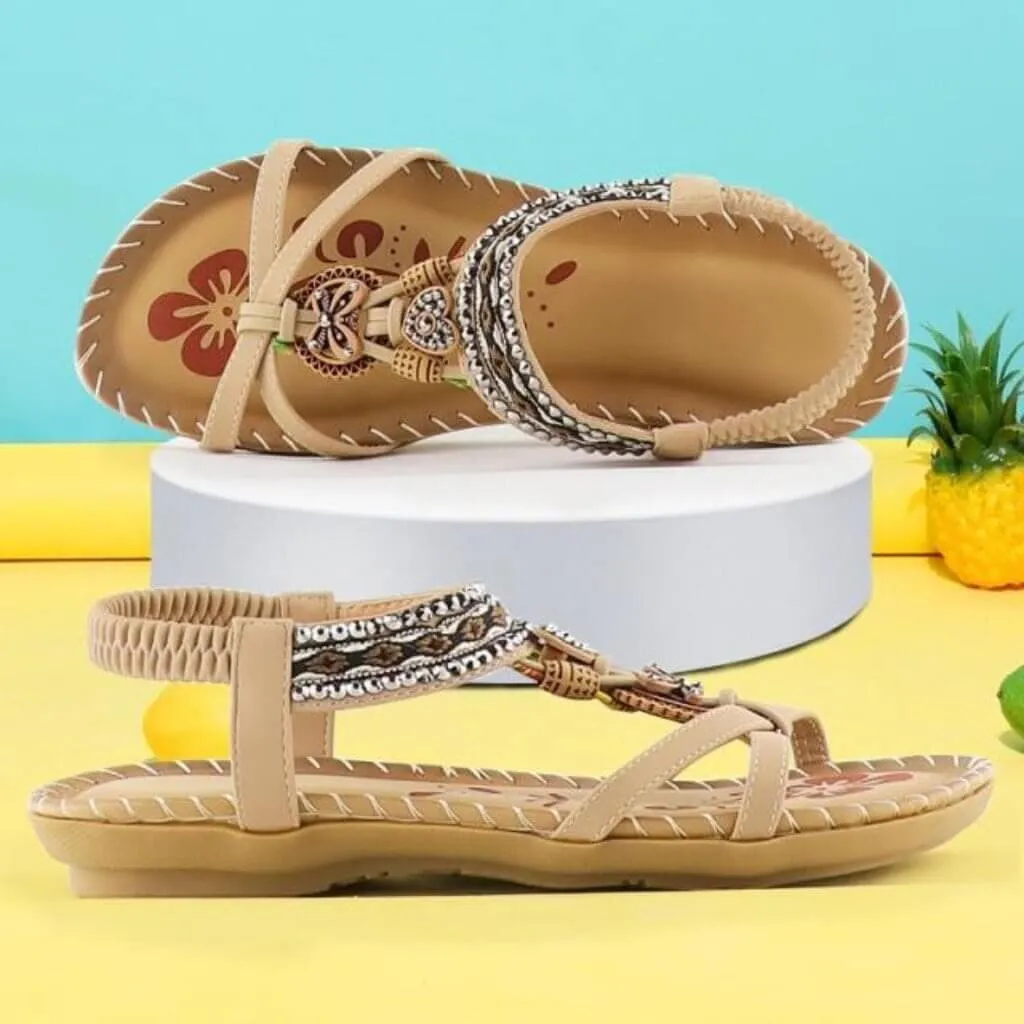 Fashion Canberra I Sicily Sandals with Elastic Band & Soft Platform