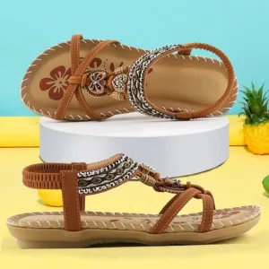 Fashion Canberra I Sicily Sandals with Elastic Band & Soft Platform