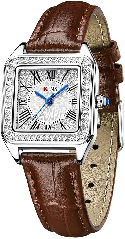 Fashion Lightweight Women's Quartz Watch Diamond Square Elegant Roman Waterproof Ladies Bracelet Watches