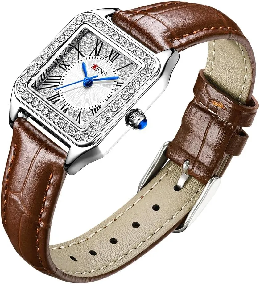 Fashion Lightweight Women's Quartz Watch Diamond Square Elegant Roman Waterproof Ladies Bracelet Watches