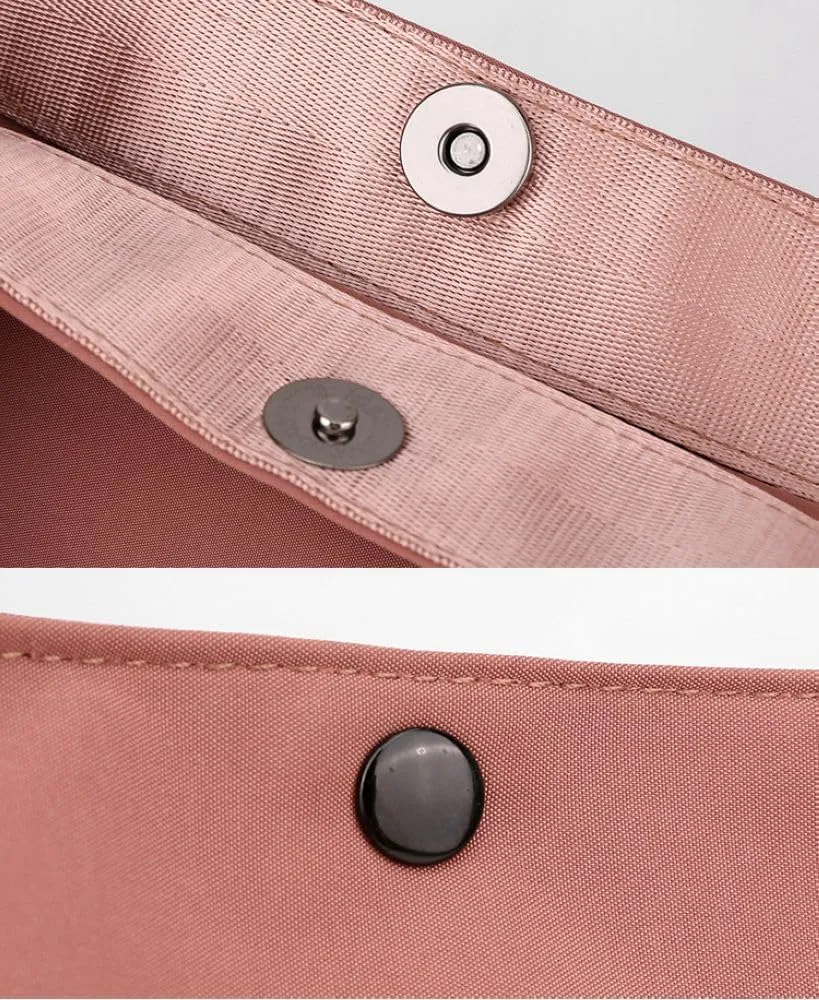 Foldable Tote Bag With Zipper, Large Purses for Women Shoulder Bag,Top Handle Satchel Handbag for Travel Work S-1099