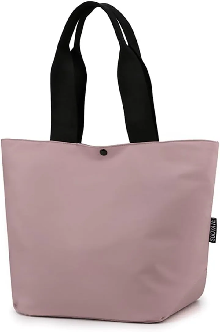 Foldable Tote Bag With Zipper, Large Purses for Women Shoulder Bag,Top Handle Satchel Handbag for Travel Work S-1099