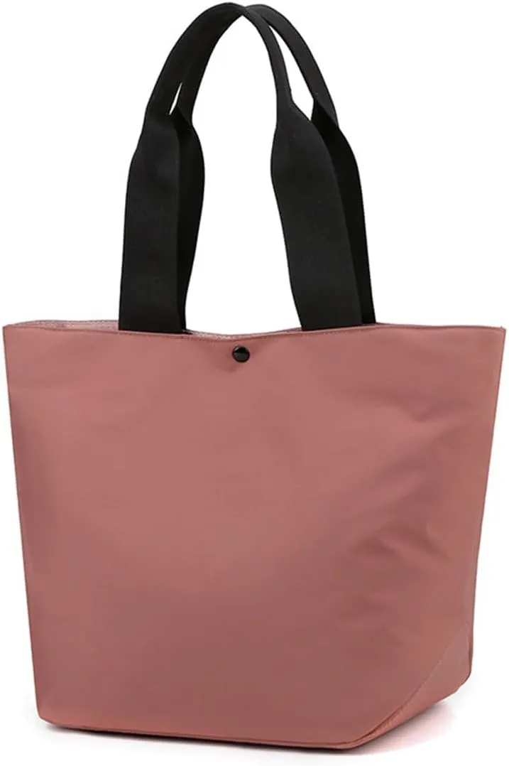 Foldable Tote Bag With Zipper, Large Purses for Women Shoulder Bag,Top Handle Satchel Handbag for Travel Work S-1099