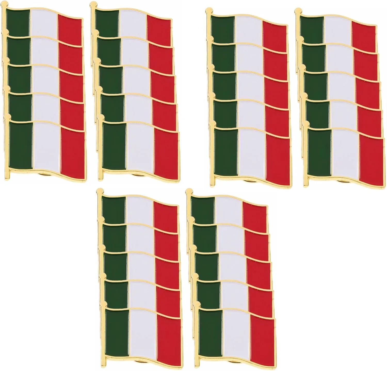 GALPADA 30pcs Italian Flag Pin Badge Italy Country Flag Lapel Enamel Brooch National Emblem Badges Novelty Accessory for Clothes Bags Jewelry Accessories